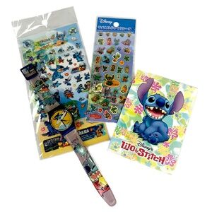 Disney Vintage Stitch Watch & Assorted Stickers from Japan - 4